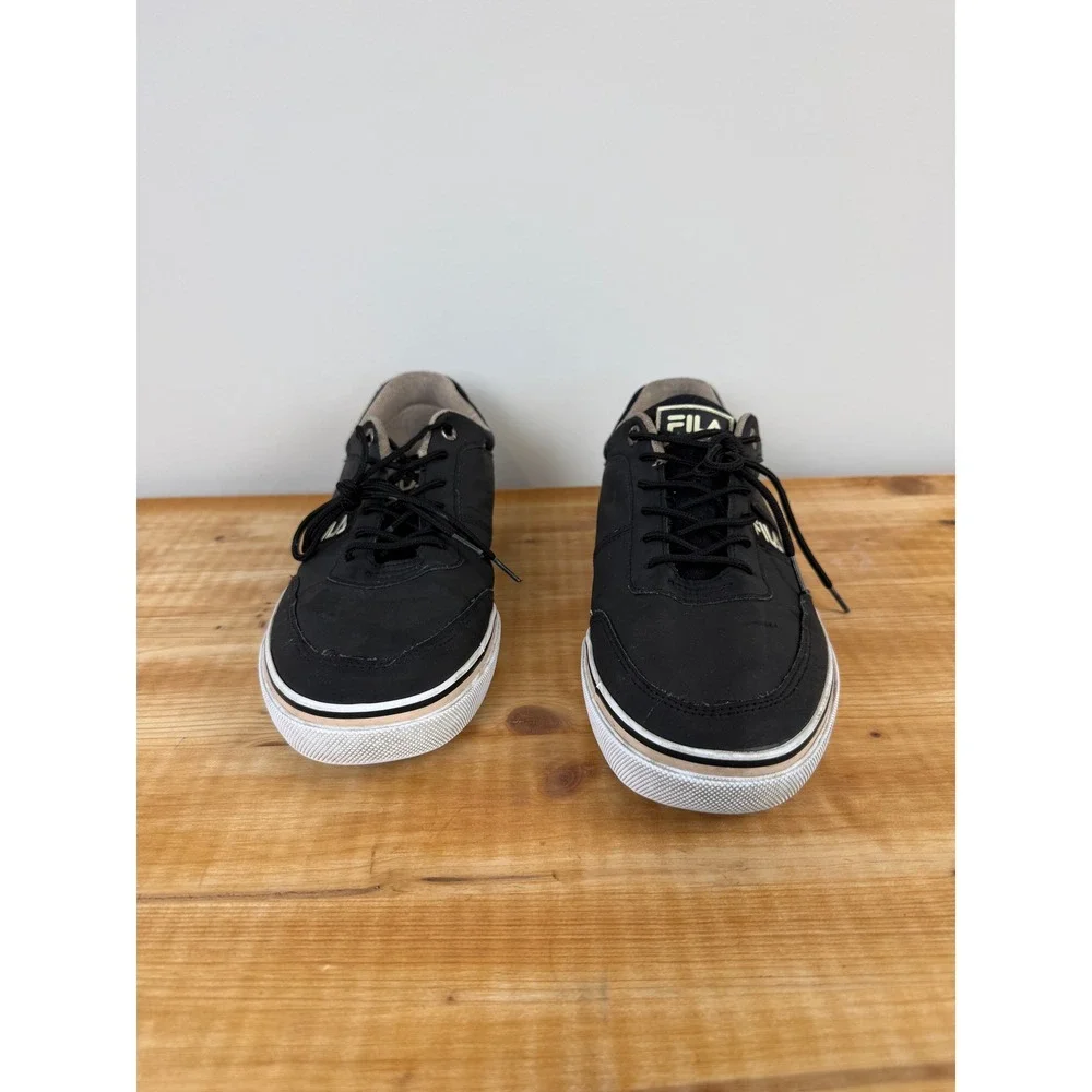 Fila Men's Low Top Sneakers Black Lace Up Casual Shoes‎ Size 12